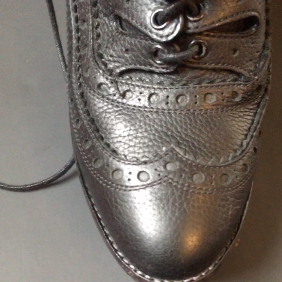 *BURBERRY* Prorsum Brogue Pencombe Leather Wedges - Picture 5 of 8